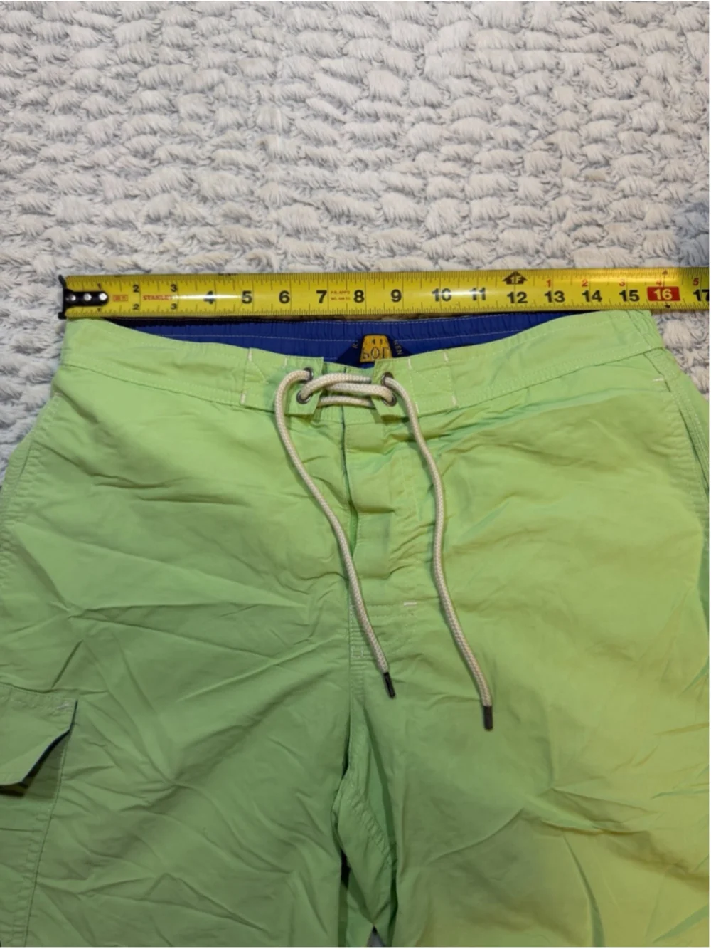 Polo Ralph Lauren Men’s Green Logo Swim Shorts Size S Drawstring Lined Elastic
